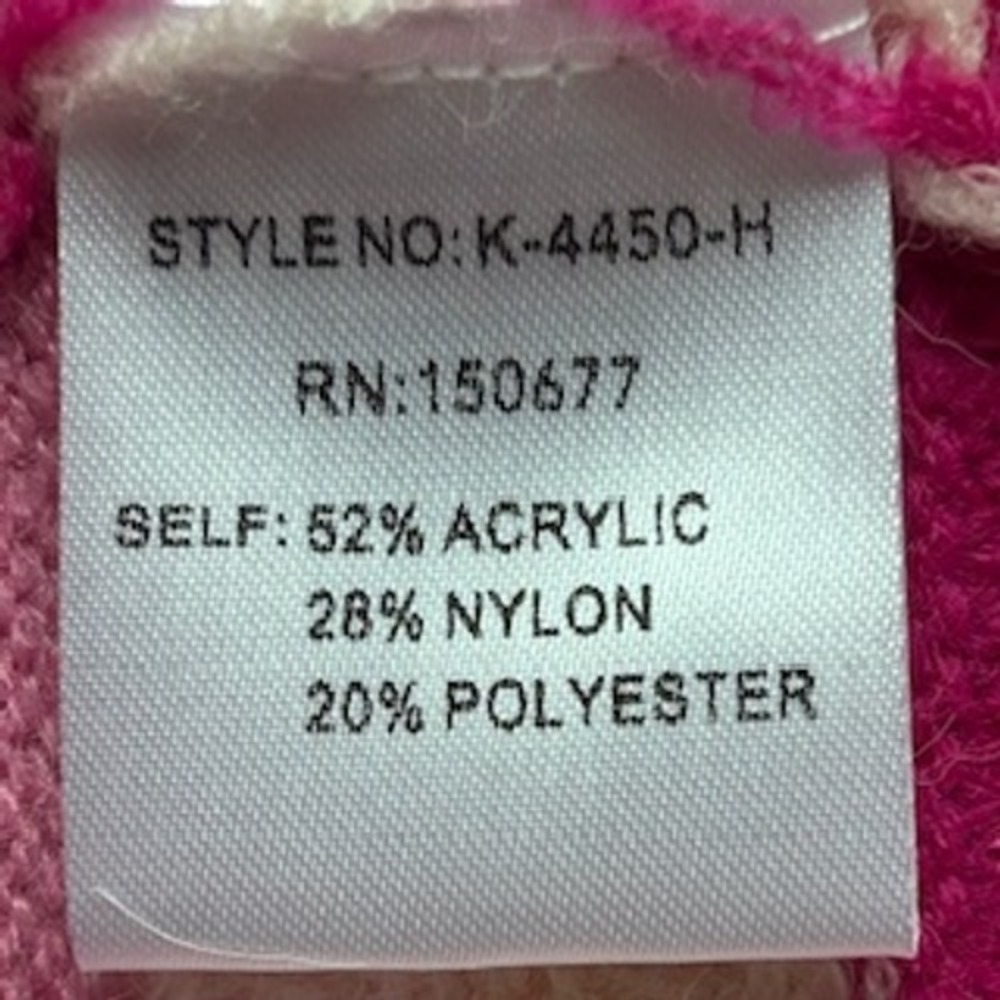 Strut & Bolt Pink‎ Multi Chevron Knit Cardigan Sweater Covered Buttons Small NWT - Picture 7 of 9